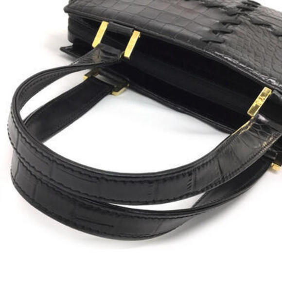 Yves Saint Laurent Crocodile Handbag Black - Picture 10 of 16